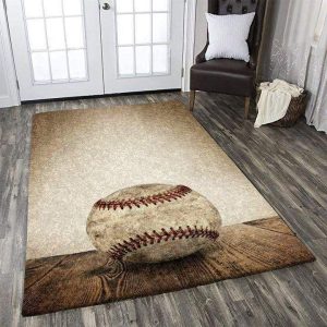 Vintage Baseball Decor Rug