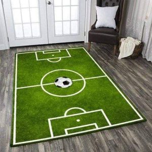 Soccer Field Image Decor Rug