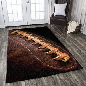 Vintage Football Leather Pattern Decor Rug