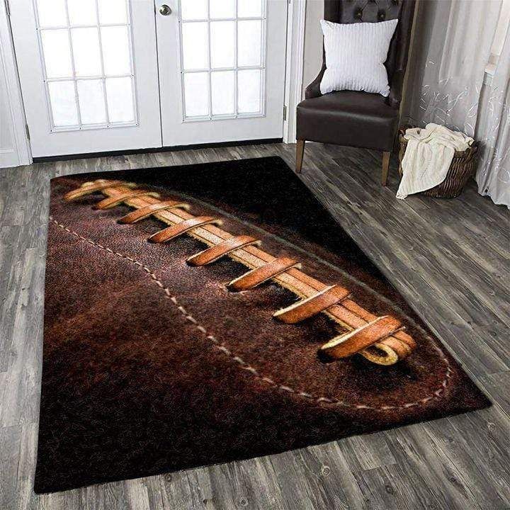 Vintage Football Leather Pattern Decor Rug
