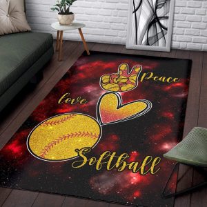 1633514861e9b98272b2.jpeg Peace Love Softball Decor Rug