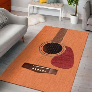 Wooden Guitar Decor Rug