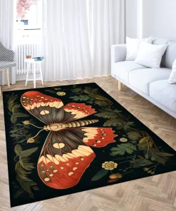 Butterfly and Leaf Rug