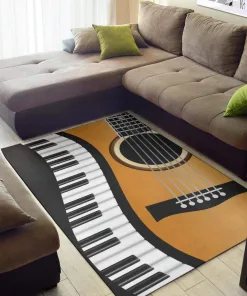 Piano And Guitar Decor Rug