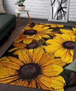 Simple Sunflower Decor Rug