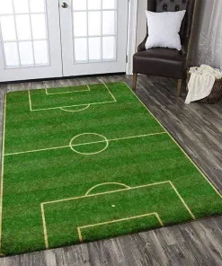 Soccer Field Decor Rug