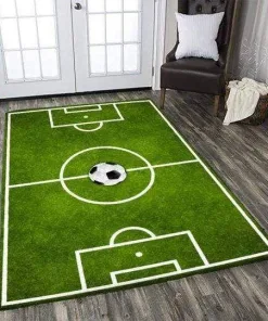 Soccer Field Image Decor Rug