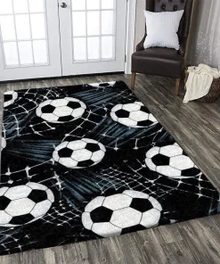 Soccer Pattern Decor Rug