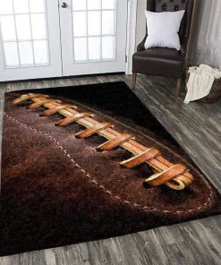 Vintage Football Leather Pattern Decor Rug