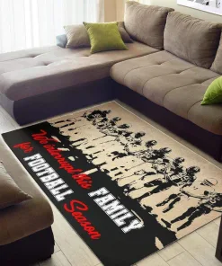 We Interrupt This Family For Football Season Decor Rug